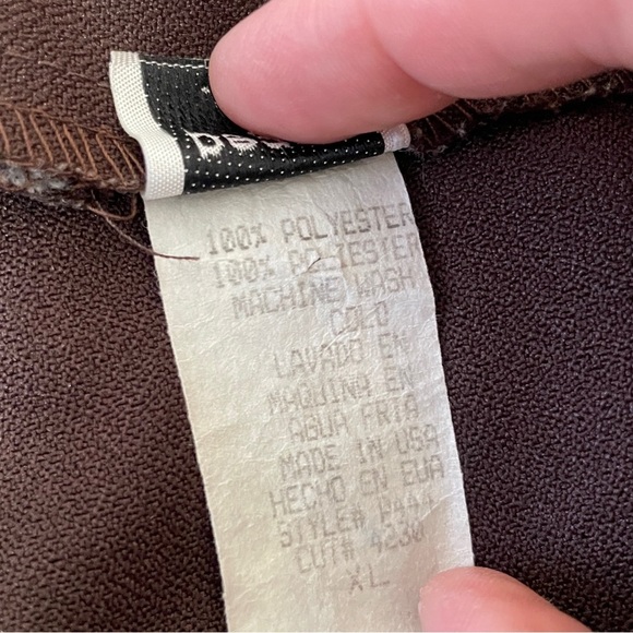 Vintage Brown Polyester Shortalls Romper 70’s Swivel Eye Snap Hook Closure‎ - Picture 6 of 7